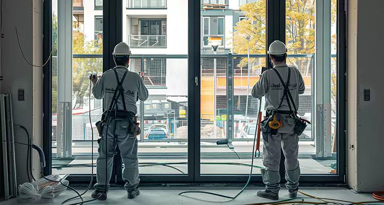 Patio Door Glass Replacement with Built-In Blinds in South Bradenton, FL