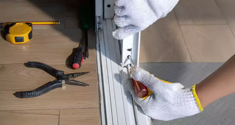 Backyard Sliding Door Track Repair in South Bradenton, FL